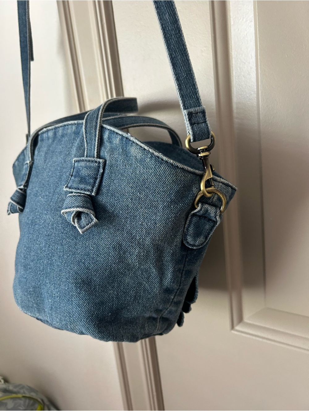 Patricia Nash corallina small tote crossbody bag folora denim - Picture 5 of 9